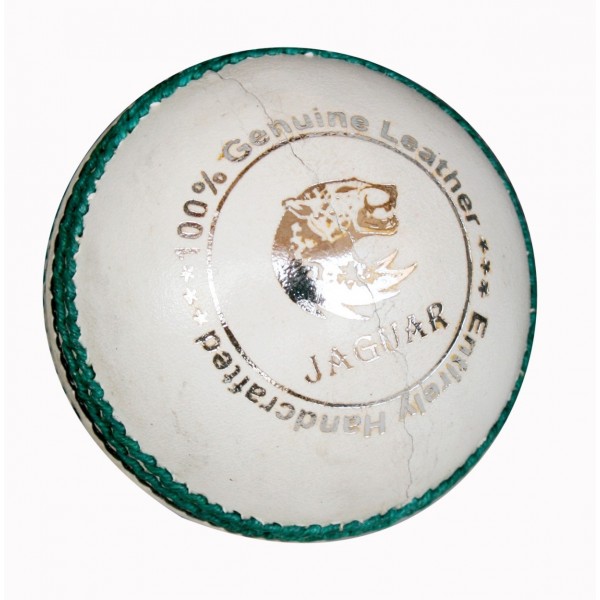 Three Wickets Jaguar Cricket Ball (White)